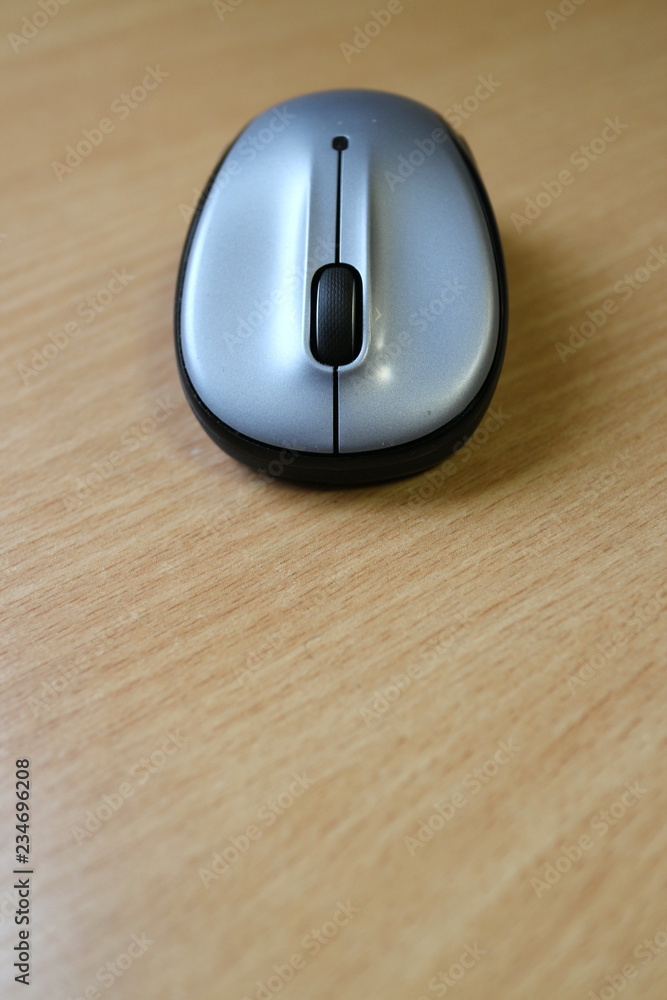 wireless mouse on the office desk wireless mouse on the office desk