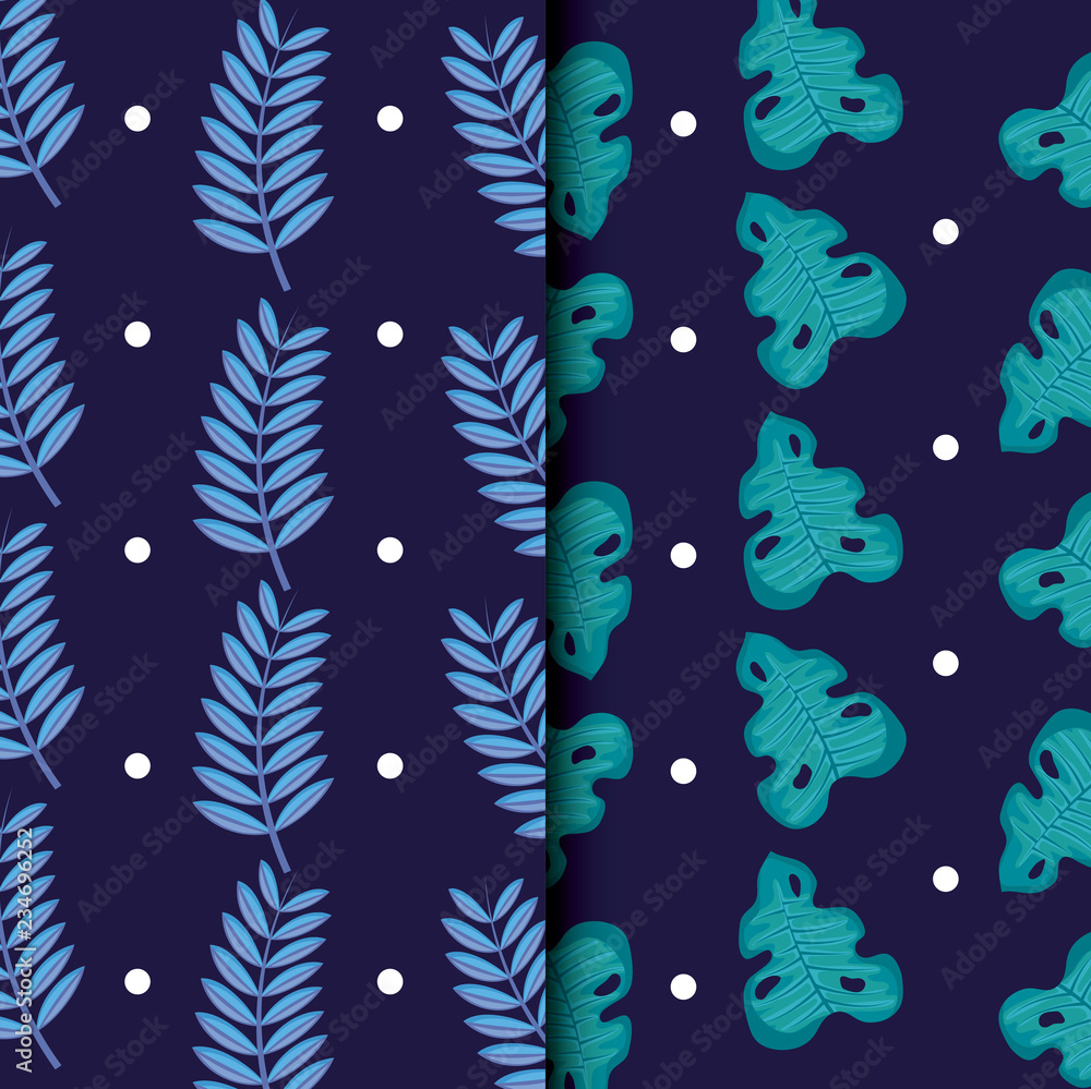 tropical leafs icon patterns tropical leafs icon patterns