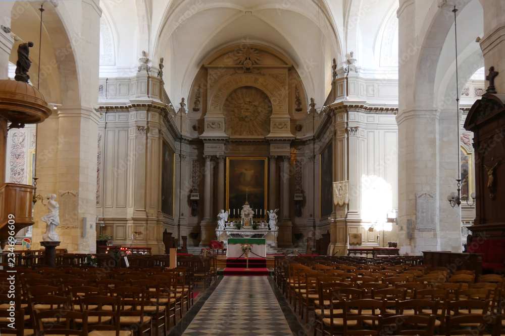 interior of a beautiful Gothic church