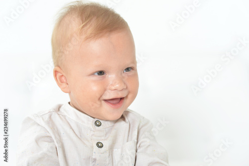 Portrait of a beautiful cute baby boy