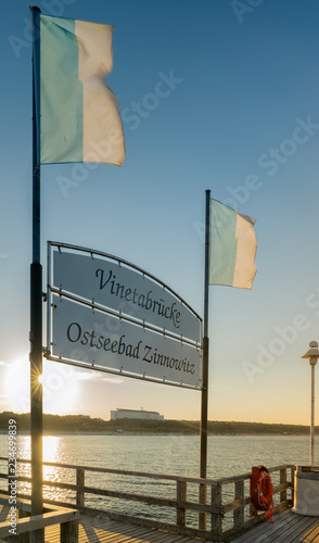 Strandpromenade Zinnowitz aus Sicht der Vineta Seebrücke  photo