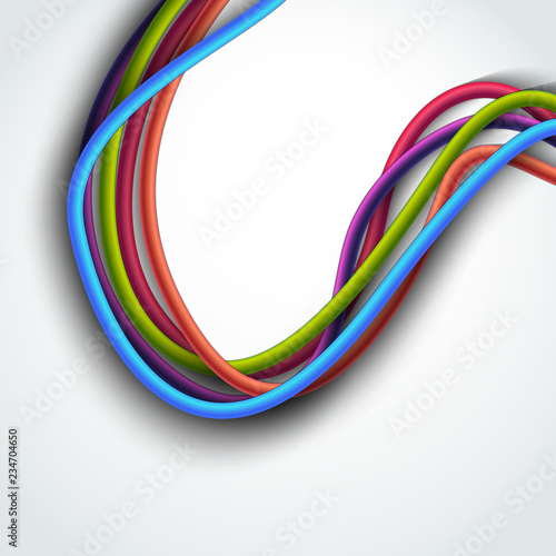 Abstract colorful wire background. Vector illustration