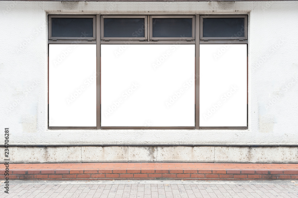 Fototapeta premium Shop Boutique Store Front with Big Window and Place for Name