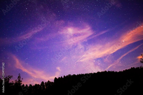 Astrophotography with a very amazing night sky and the milky way