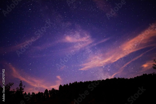 Astrophotography with a very amazing night sky and the milky way