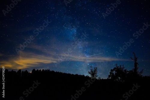 Astrophotography with a very amazing night sky and the milky way