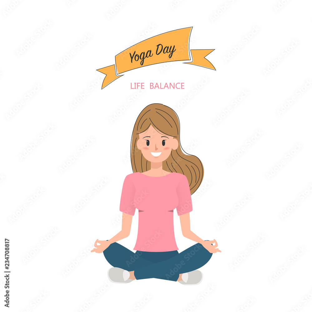 Women's yoga character pose. Healthy lifestyle people. Women's yoga character pose. Healthy lifestyle people.