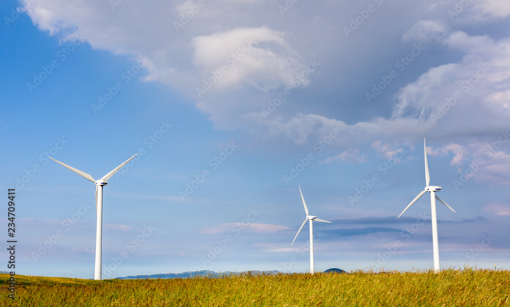 Wind blades on sweet hills Wind blades on sweet hills