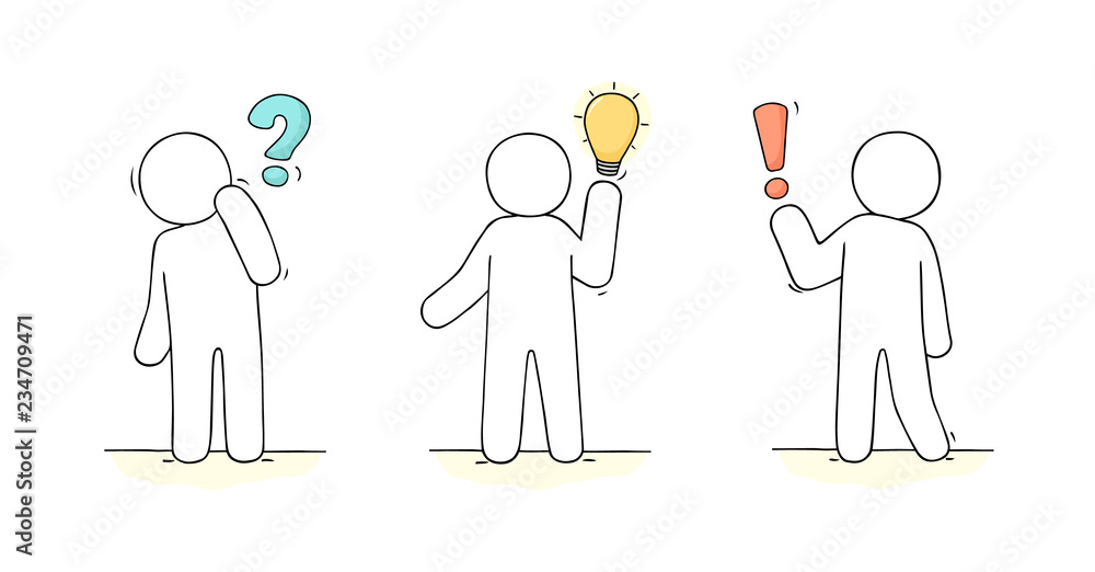 little people with communication signs. little people with communication signs.