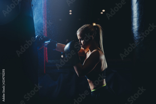 girl athlete Boxing MMA photo