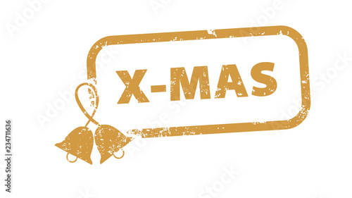 Stempel - X-MAS - goldene Glocken