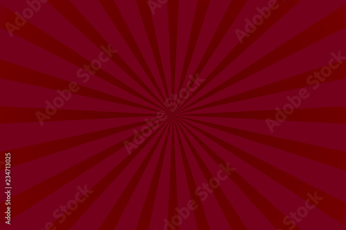 Sunburst red rays pattern. Radial sunburst ray background vector illustration