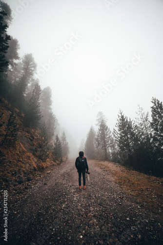 Hiker in the mountain