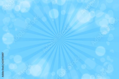 Sunburst blue rays pattern. Radial sunburst ray background vector illustration