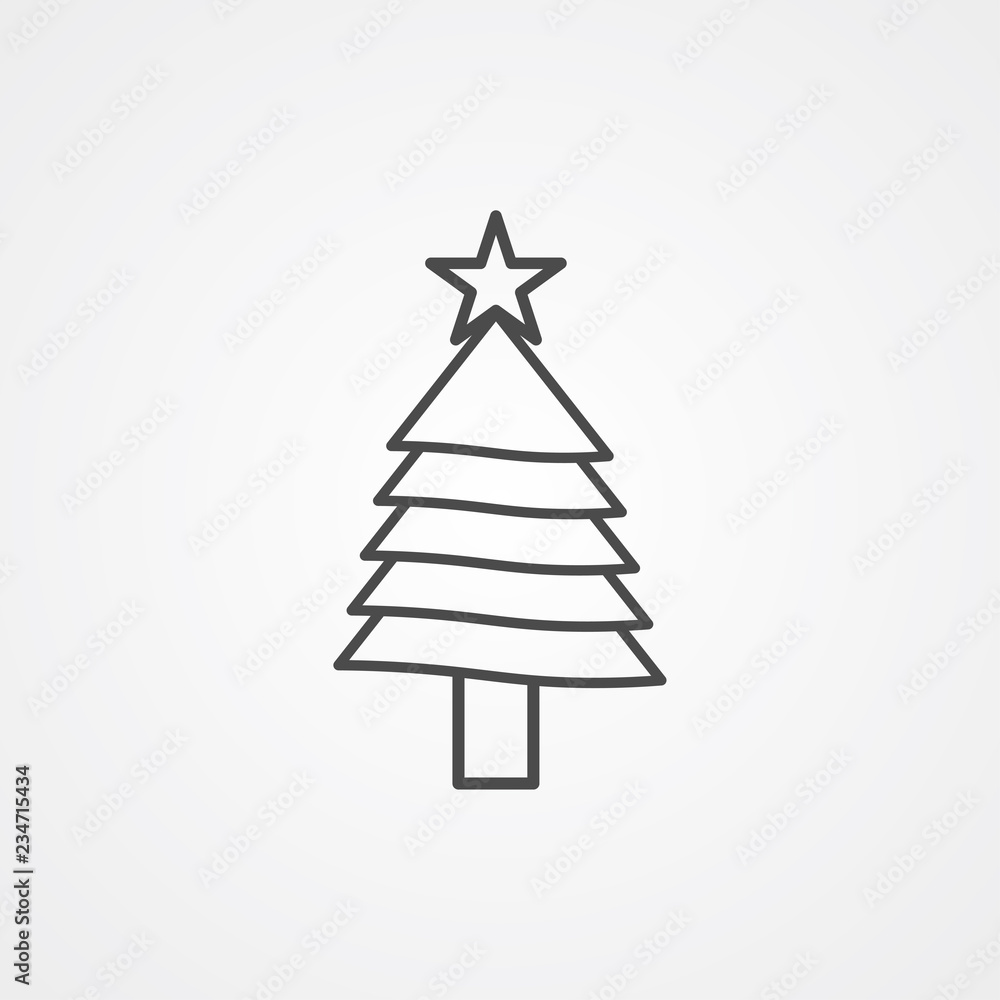 Christmas tree vector icon sign symbol Christmas tree vector icon sign symbol