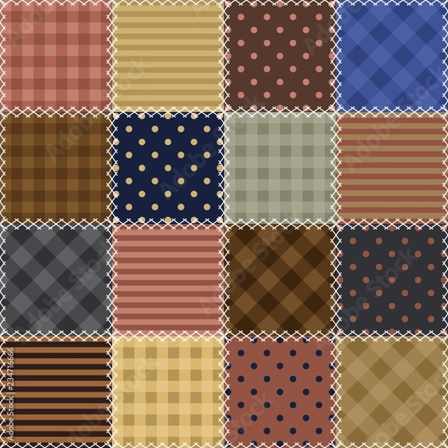 patchwork background with different patterns