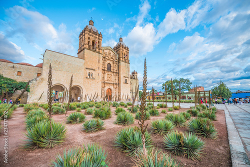 Beautiful view of Santo Domingo Old Monastery in Oaxaca, Mexico photo