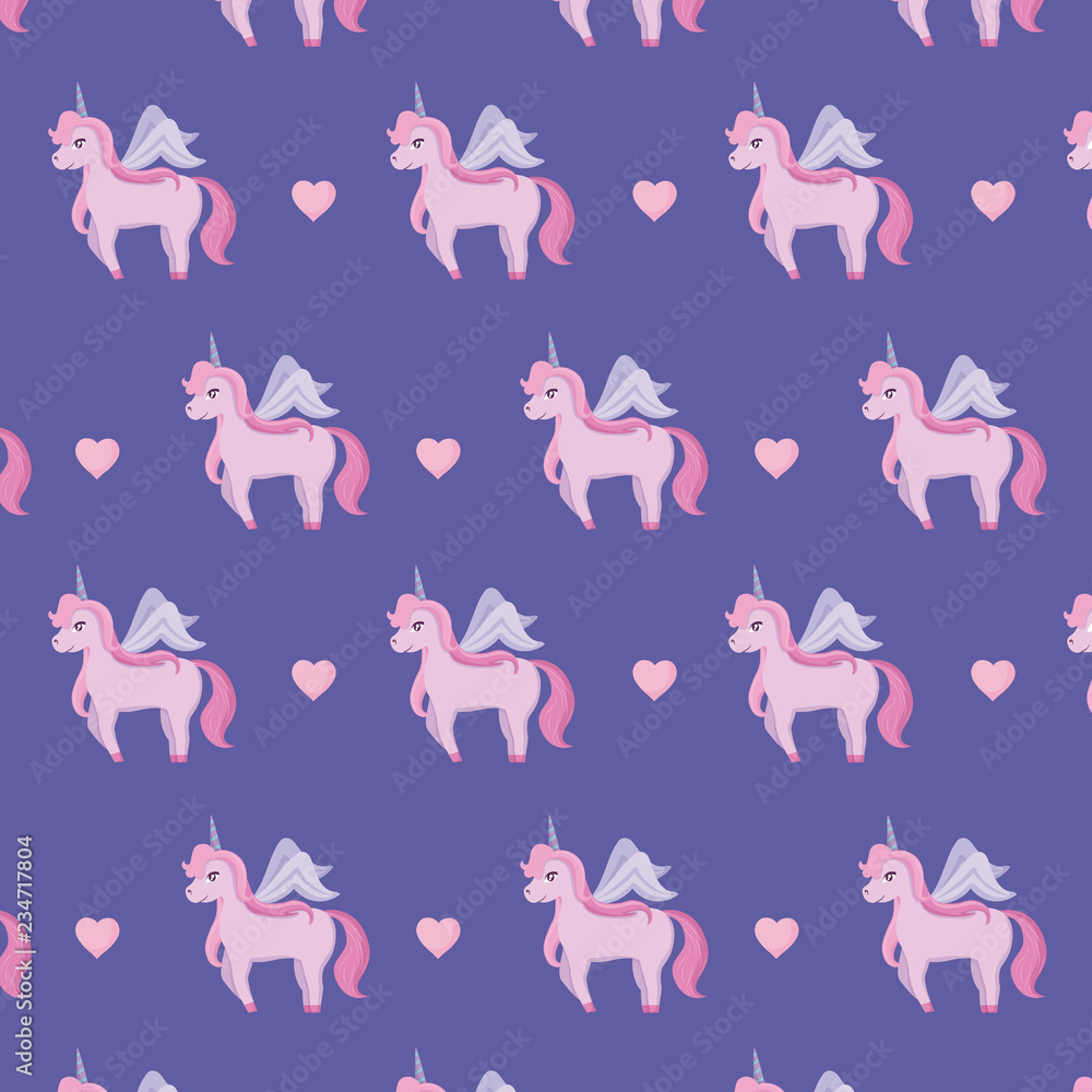 cute unicorns of fairy tale pattern cute unicorns of fairy tale pattern
