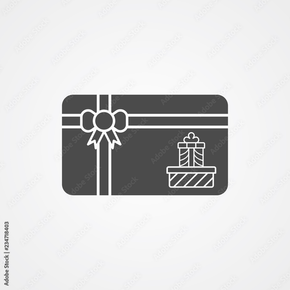 Christmas gift card vector icon sign symbol Christmas gift card vector icon sign symbol