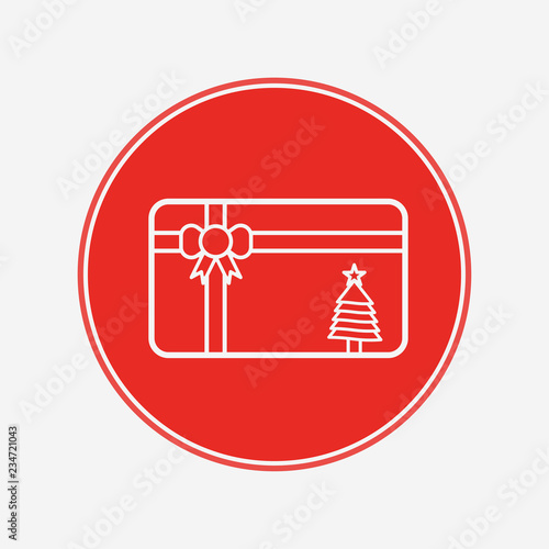 Christmas gift card vector icon sign symbol