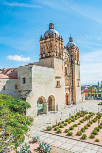 Beautiful view of Santo Domingo Old Monastery in Oaxaca, Mexico