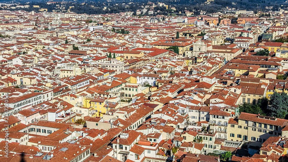 Aerial view of Florence, Italy.