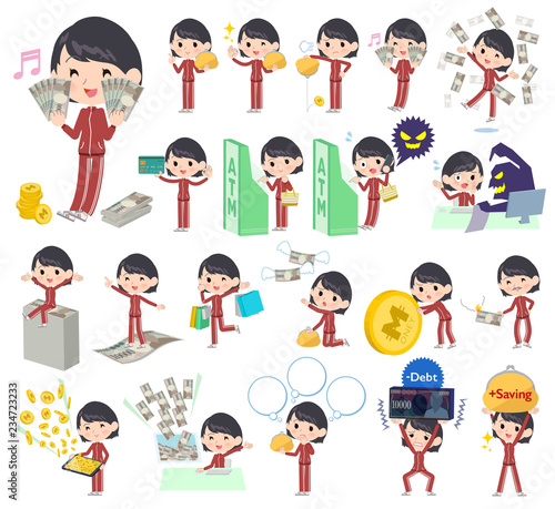 school girl Red jersey_money
