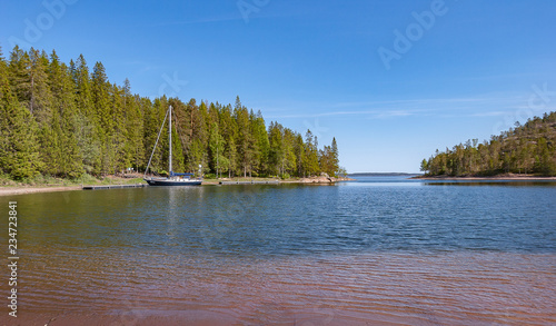 View from Mjältön Island in the Höga Kusten Skargard in northern Sweden photo