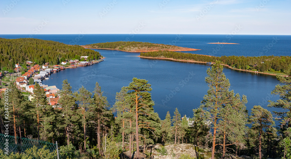 village of Ulvoen, HögaKusten, northern Sweden