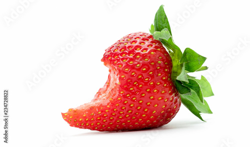 Ripe strawberry isolated on a white background
