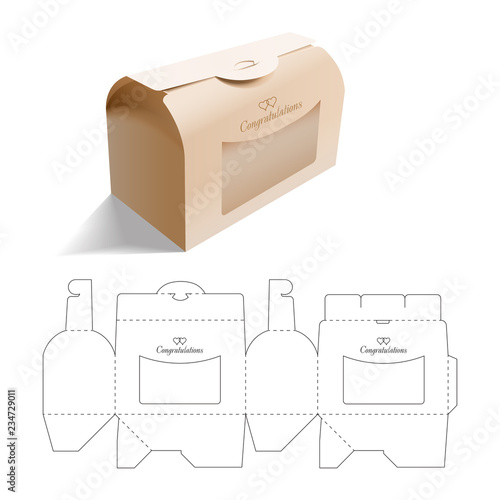 Сhest Retail Box with Die-cut Template