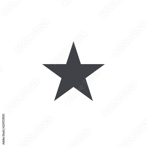Vector star shape. Black star icon. Star symbol isolated. Element for design mobile app or website