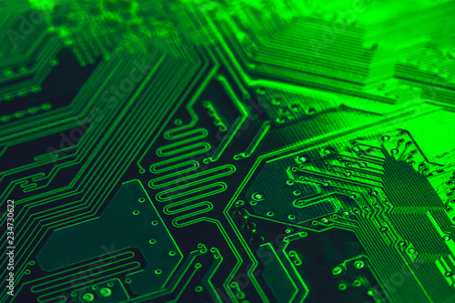 Background image texture of Motherboard digital microchips
