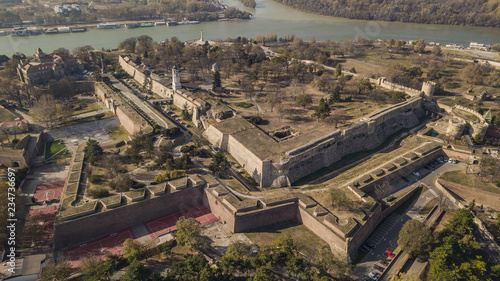 Aerial view of Kalemegdan Fortress in Belgrade © a_medvedkov