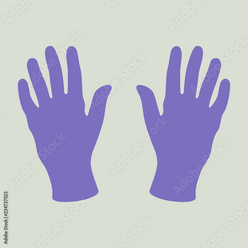 medical gloves, vector illustration ,flat style