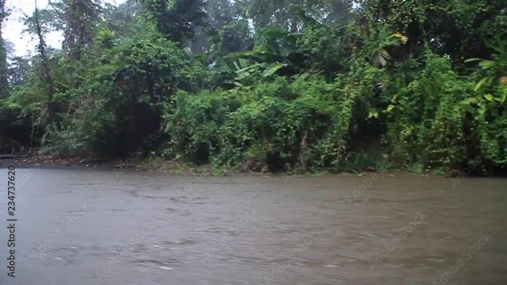 La Suerte river during a rain, Costa Rica La Suerte river during a rain, Costa Rica