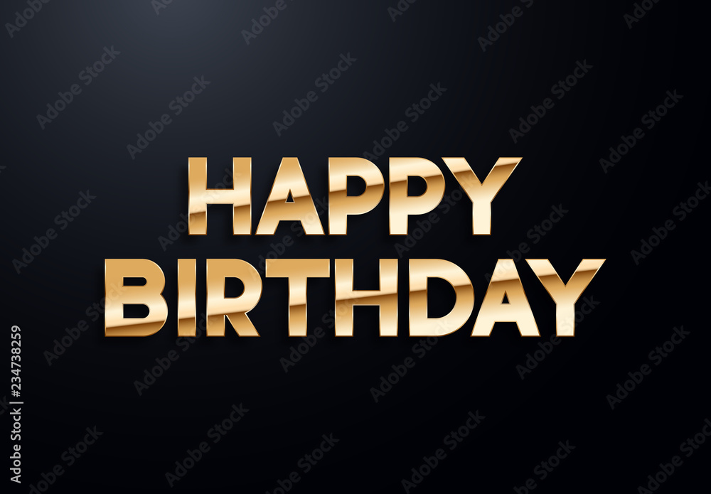 Holiday letters with gold effects. High quality vector illustration