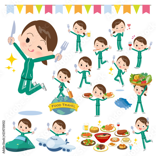 school girl Green jersey_food festival