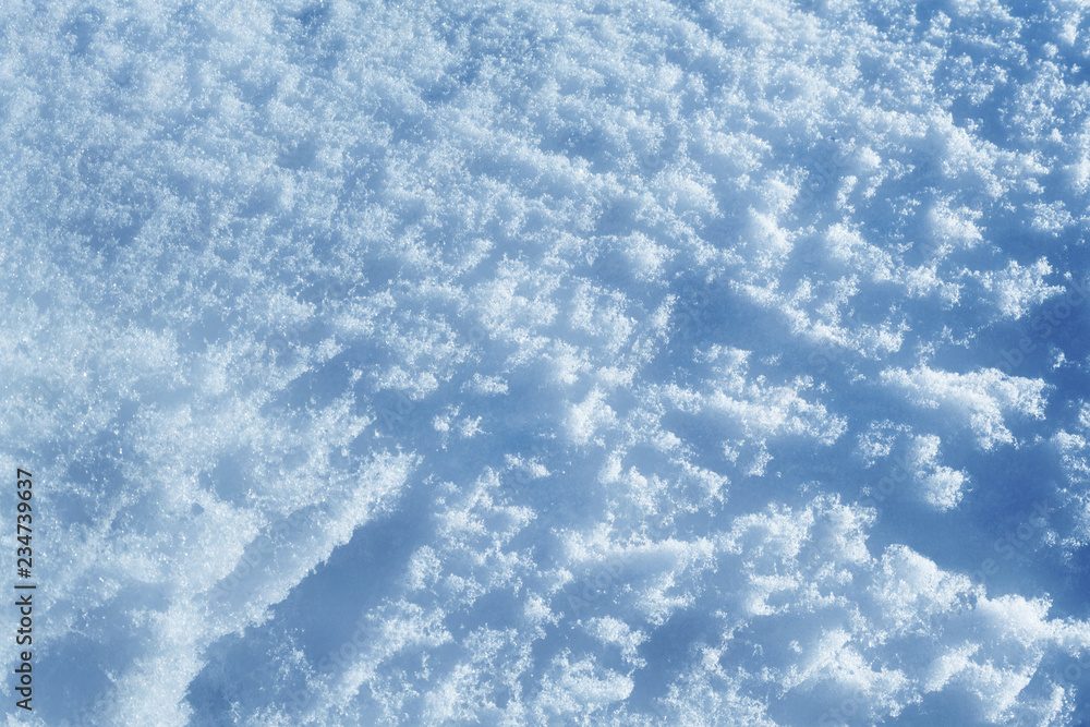 Closeup white snow detail structure background