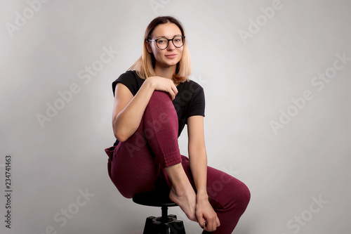 Sitting on chair with legs up hotsell