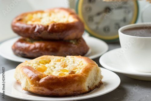 Homemade pies with cottage cheese.