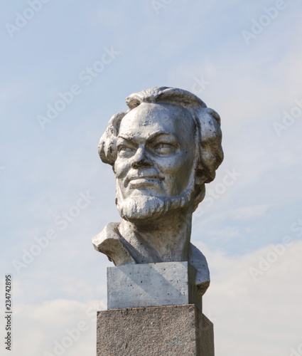 Sculpture of russian poet Sergey Orlov