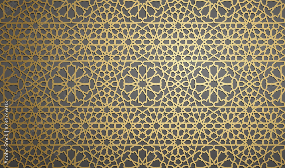 Islamic ornament vector , persian motiff . 3d ramadan islamic round ...