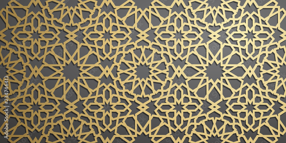 Islamic ornament vector , persian motiff . 3d ramadan islamic round pattern elements . Geometric circular ornamental arabic symbol vector . Gold background Islamic ornament vector , persian motiff . 3d ramadan islamic round pattern elements . Geometric circular ornamental arabic symbol vector . Gold background