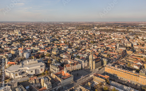 Aerial view of Novi Sad in Serbia