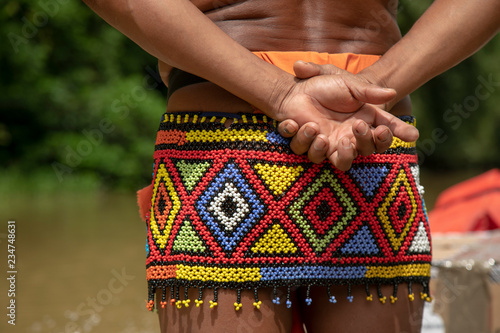  close-up of Indigenous Embera hands, Gamboa Panama photo