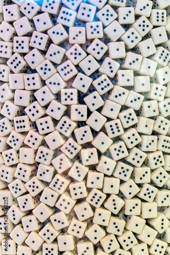 background of dice close up