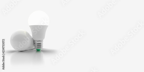 LED light bulb on an isolated background