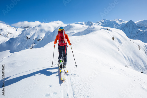  Ski Touring in Alps, Chamonix.