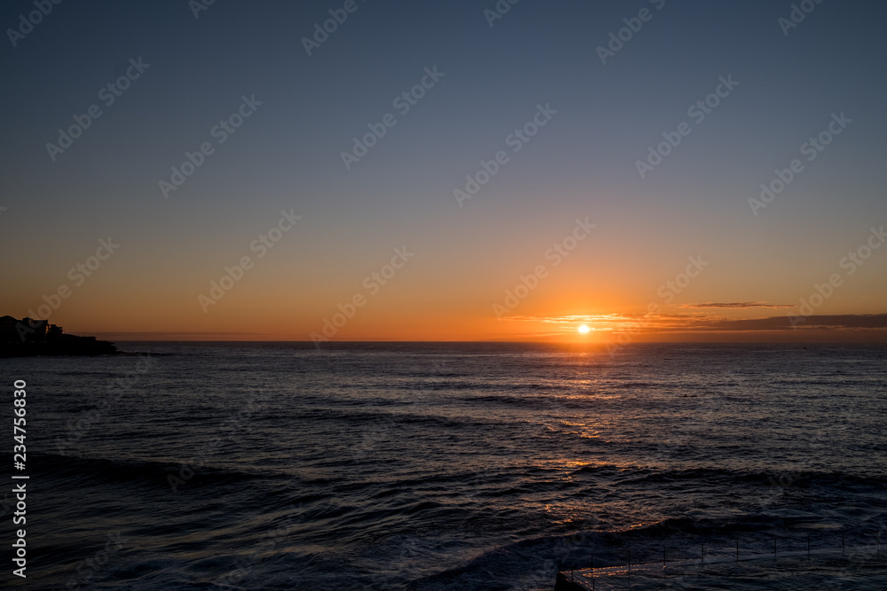 Sunrise off Sydney's Bondi Beach